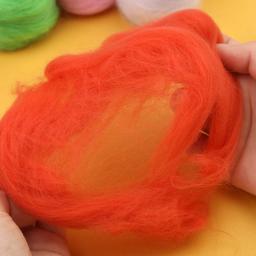 Fenrry-Fibra de lã macia, Artesanato DIY, Materiais de feltragem de agulhas, Ferramenta para iniciantes, 48 cores, 5g, 10g, 20g, 50g - Image 6