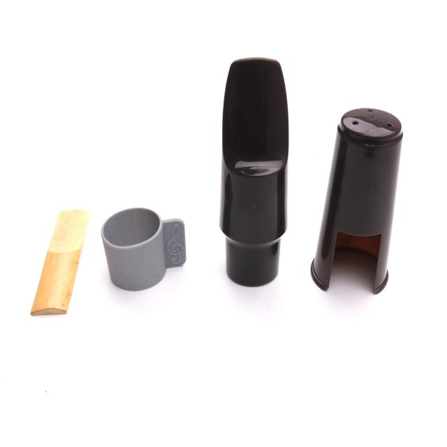 Acessórios para Saxofone: Bocal Alto com Clip Cap e Palheta de Substituição