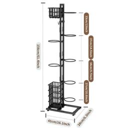 Rack de armazenamento simples para crianças, rack de bola para basquete, futebol, voleibol, badminton, casa interior - Image 6