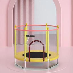 Trampolim interior e exterior com rede protetora para crianças, cama bouncy, barra horizontal, puxar anel, casa - Image 3