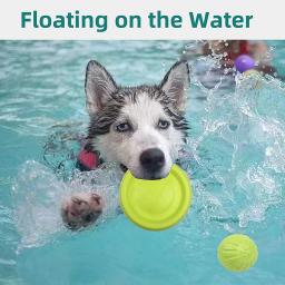 Discos de vôo do animal de estimação brinquedo eva treinamento cão resistente mordida flutuante brinquedos filhote cachorro interativo silicone jogo suprimentos para dropship - Image 3