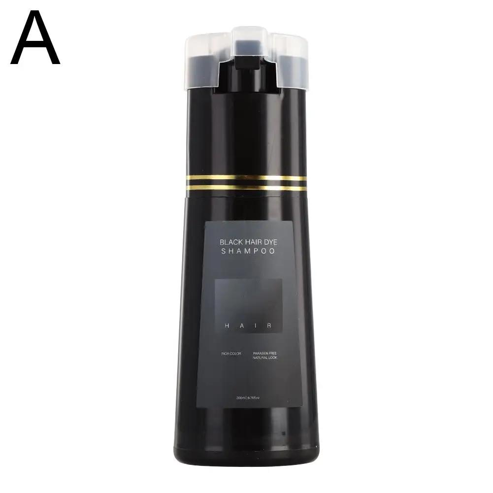 Champô do cuidado da tingidura do cabelo, 3 in-1, natural, rápido, branco, preto, conveniência duradoura, homens, mulheres - Image 1