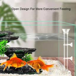 Prato De Tubo De Alimentador De Aquário Acrílico, tanque De Peixes Transparente, alimentador De Alimentos De Camarão, tigela De Caracol, acessórios De Alimentação De Aquário - Image 6