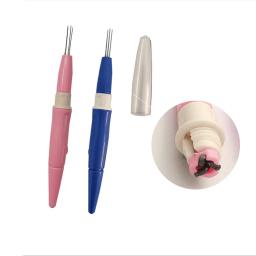1 pçs caneta estilo agulhas de feltro lidar com ferramenta titular com 3 agulhas diy mão lã pino ferramenta feltro tecido fio apliques artesanato tricô - Image 1