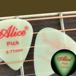 Alice-Palhetas fluorescentes luminosas da guitarra, 0.58mm, 0.71mm, 0.81mm, 0.96mm, 1.2mm, 1.5mm, Plectro acústico da guitarra elétrica, 6 pcs - Image 5