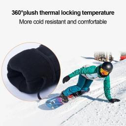 Luvas térmicas impermeáveis para homens e mulheres, Luvas de esqui e snowboard, Luvas de snowmobile grossas, preto, branco, cinza, inverno - Image 3