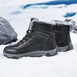 Botas de caminhada ao ar livre para homens, botas de neve, sapatos de escalada, sapatos casuais, alta qualidade, transporte rápido, inverno, tamanho 48 - Image 4