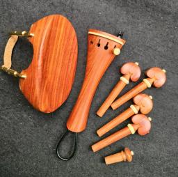 Viola Peças Acessórios Set, Up Well Chinrest Pegs, Tailpiece Endpin com braçadeira, cauda Gut, afinador fino, 15-16" - Image 5