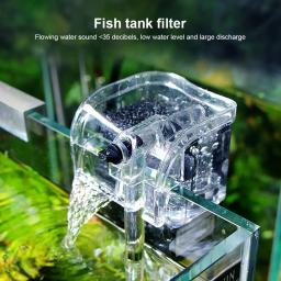 Aquarium cachoeira externo pendurado bomba de oxigênio filtro de água pura qualidade de água para aquário tanque de peixes bacia de peixes - Image 1