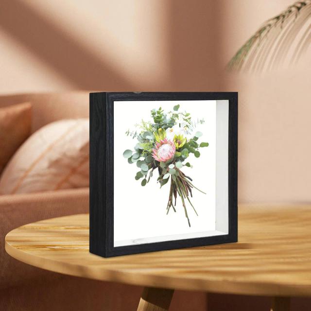 Moldura Profunda para Flores Secas - Decoração de Mesa e Caixa de Sombra para Arte