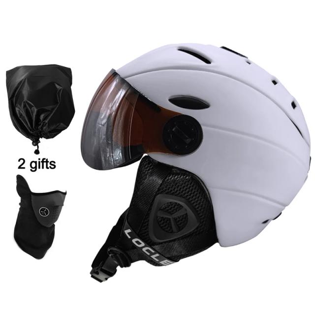 LOCLE Capacete de Esqui com Viseira Proteção e Estilo Inigualáveis