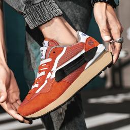 Tênis de corrida respirável de luxo masculino, Tênis Casual Masculino, Treinador de tênis, Mocassins Moda Corrida - Image 4