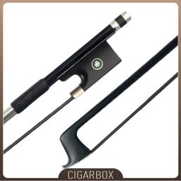 Arco De Violino De Fibra De Carbono, Ebony Frog, Natural Horsehair, Preto, Boa Qualidade, Acessórios De Violino, Tamanho 4 - Image 1