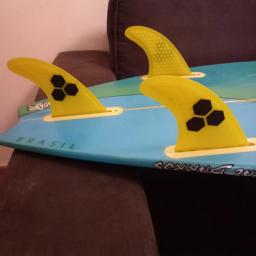 Conjunto de tri fin abas únicas barbatanas s/m/l barbatanas de surf prancha de surf fin laranja/amarelo/azul/cinza/verde com logotipo preto favo de mel de fibra de vidro - Image 5
