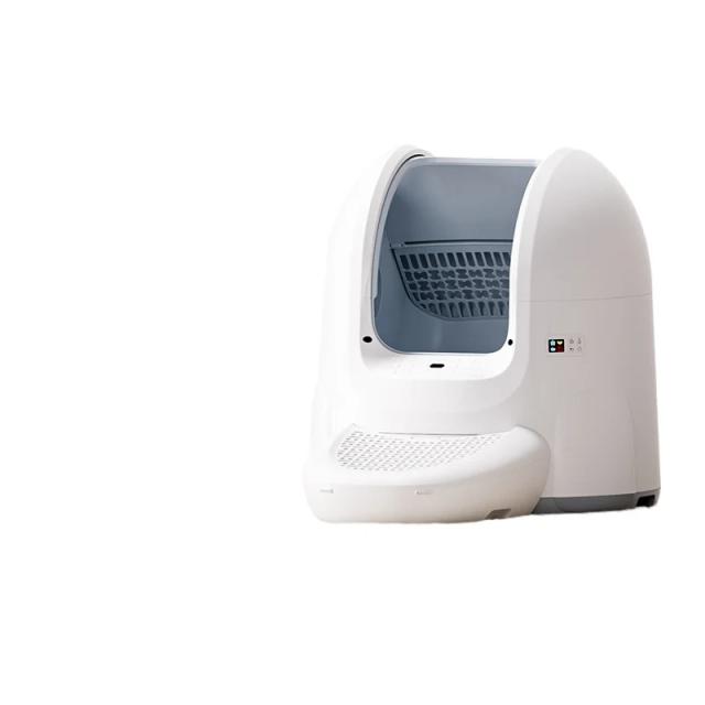 Caixa de Areia Automática para Gatos com Tampa Antirrespingo e Espaço Amplo