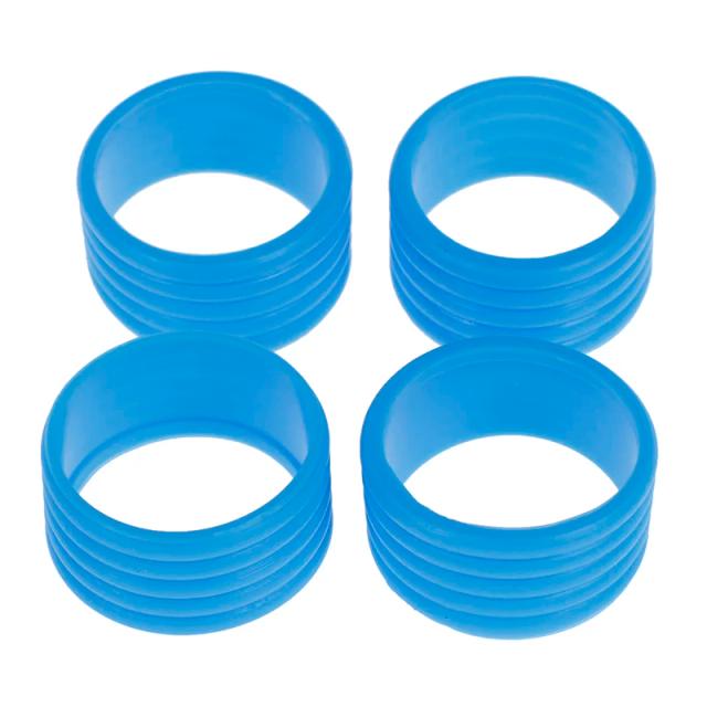 Conjunto de 4 Anéis de Borracha para Raquete de Tênis - Empunhadura Esticável, Anti-Vibração e Absorvente em Silicone