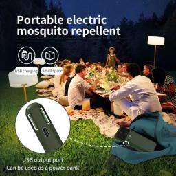 Mosquito elétrico portátil e repelente de insetos, Outdoor Camping Fumigator, Carregamento Bug Zapper - Image 4