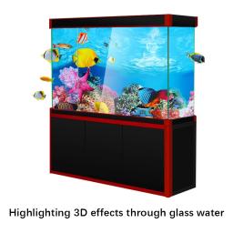 3D Fish Tank Wallpaper fundo, imagem de alta definição, pintura dupla face, decoração do aquário, tridimensional - Image 3