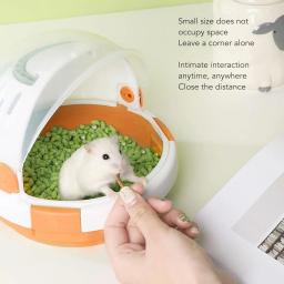 Gaiola portátil leve pequena para animais, Gaiola De Hamster Engraçada Respirável, Lock Design para Coelhos e Pequenos Animais De Estimação - Image 2