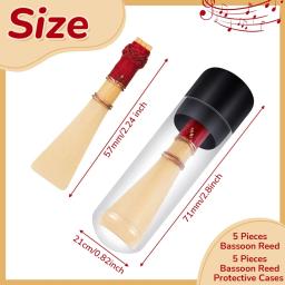 Fagote Reed estojo protetor, Reeds Holder Box, Macio médio, 1 Reed, 5 pcs - Image 5