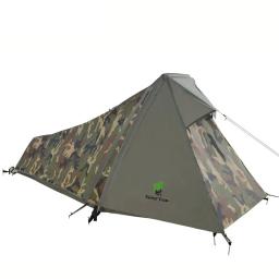 Barraca de acampamento ao ar livre ultraleve Uma pessoa tenda Duas camadas Sobrevivência única tenda, Uma pessoa tenda - Image 2