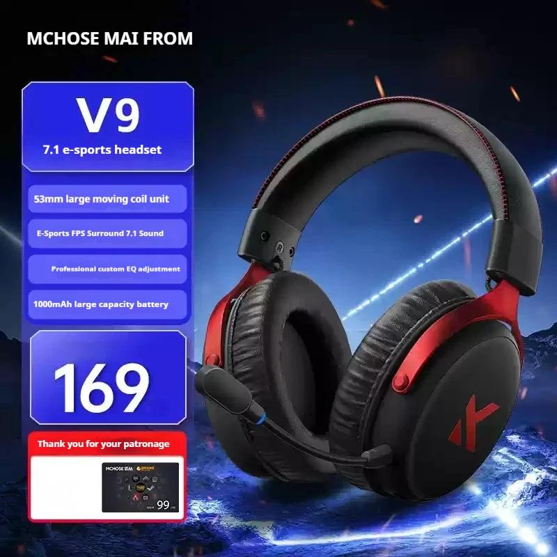 MCHOSE V9 pro fone de ouvido sem fio Bluetooth com microfone de três modos de redução de ruído som dinâmico baixo atraso escritório e jogos - Image 1
