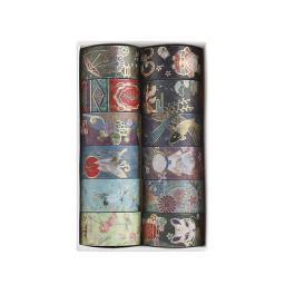 Fita adesiva larga Washi, fitas decorativas, rótulo, papel planejador, artesanato para planejadores de festas, jornal, decoração, 12pcs - Image 4