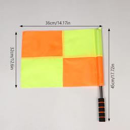Deluxe árbitro bandeiras definido, futebol, rugby, hóquei, esportes, equipamentos de jogo, 2pcs - Image 6