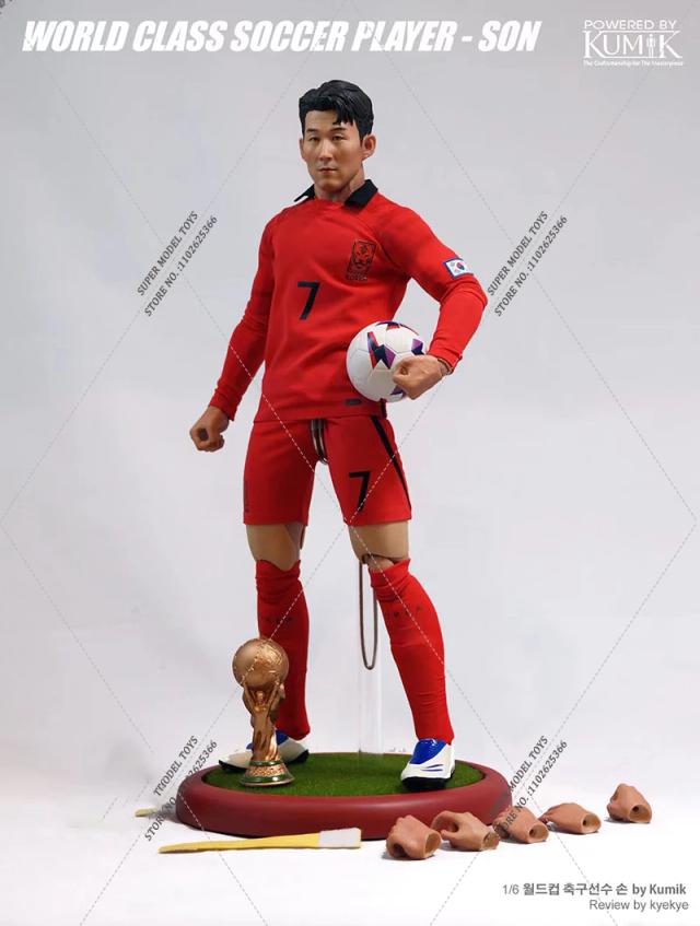 Coleção KMF-S de Action Figures de Jogadores de Futebol Coreano – Conjunto Completo Son Heung-Min, Escala 1:6, 12" KUMIK Original