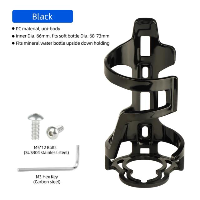 Gaiola de Garrafa de Bicicleta 65mm em Policarbonato - Ideal para MTB e Ciclismo de Estrada