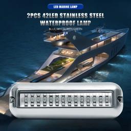 Luz de navegação subaquática para o barco, lâmpada de âncora popa, luzes de sinalização de barco marinho, 42 LED, 5 "Yacht, 2pcs - Image 2