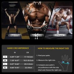 Luvas de treino sem dedos para homens e mulheres, Luvas de levantamento de peso com pulso, Suporte para treinamento de ginástica - Image 4