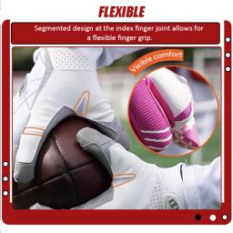 Luvas antiderrapantes respiráveis do goleiro, dedo cheio, acessórios do receptor do futebol americano, equipamento desportivo - Image 5