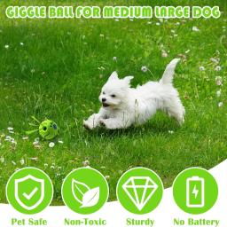 Interativo Dog Toy Ball, Pet Supplies, Som engraçado para IQ Training, Limpeza dos dentes, Interior, 3.94in - Image 5