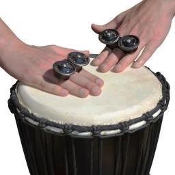 Dedo jingle tamborine metal sino tambores africanos instrumentos musicais de percussão handbell para cajons bongos djembes congas - Image 5