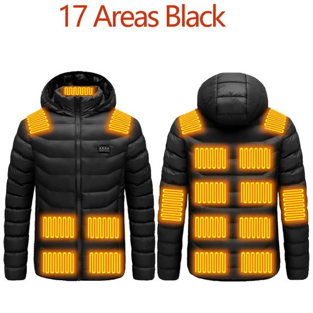 2021 nwe homens inverno quente jaquetas de aquecimento usb termostato inteligente cor pura com capuz roupas aquecidas à prova dwaterproof água jaquetas quentes