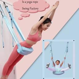 Correia de ioga aérea ajustável para mulheres, porta elástica, rede suspensa, balanço, fitness, suporte de mão, dispositivo de treinamento de corda - Image 5