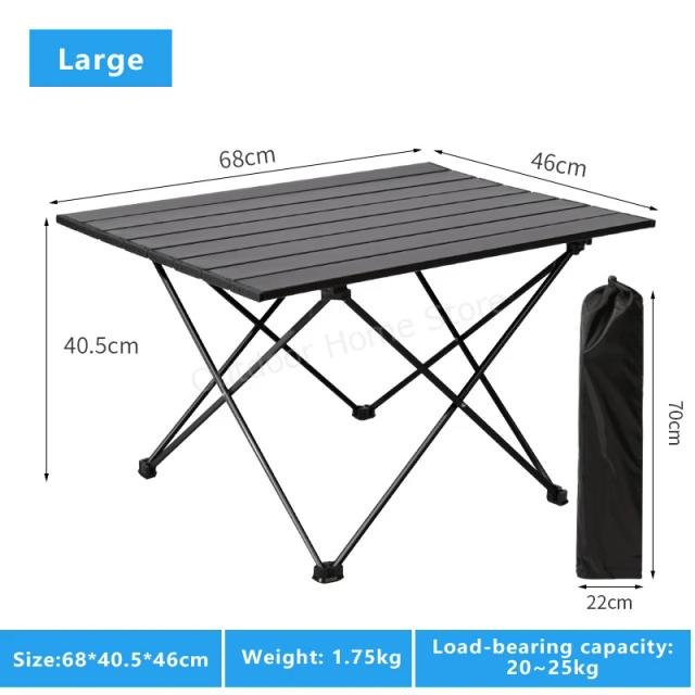 Mesa Dobrável Ultraleve de Alumínio para Acampamento e Piqueniques ao Ar Livre
