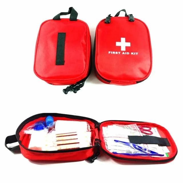 Kit Portátil de Primeiros Socorros ao Ar Livre com 100 Itens, Saco Médico Impermeável e 17 Tipos Diferentes de Suprimentos