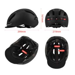 Ciclismo capacete com led turn signal respirável inteligente capacete de segurança à prova dwaterproof água com luz frontal & traseira para homens - Image 5