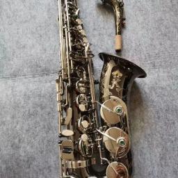 Saxofone com Bocal Copiar, JK SX90R, Black Nickel, Silver Alloy, Sax alto Latão, Instrumento Musical, Copiar, Alemanha - Image 5