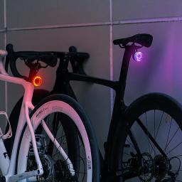 West biking bicicleta noite equitação colorido luz da cauda da bicicleta de estrada sensor de freio luz mountain bike luz advertência equipamentos ciclismo - Image 4