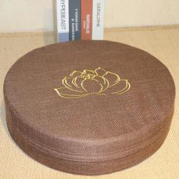 40x6cm yoga meditação almofada de linho duro textura de lótus meditação almofada encosto travesseiro tatami esteira removível lavável - Image 5