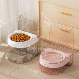 Ajustável Pet Alimentação Água Bowl, Cat Food Feeder, levantado Stand Dish, Kitten Puppy Alimentador, Dogs Supplies, 2 em 1 - Image 1