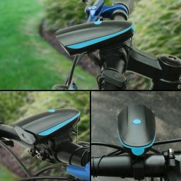 Luz da bicicleta lanterna dianteira e traseira da bicicleta luz com chifre mtb bicicleta faróis ciclismo lanterna acessório - Image 5