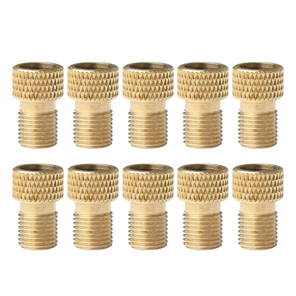 Conversor de válvula de bronze para bicicleta, tampa adaptadora de válvula presta para schrader para pneu de bicicleta, tampa contra poeira, conector de bomba, tubo de pneu, bico de ar - Image 1