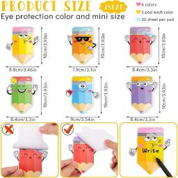 Lápis Dos Desenhos Animados Em Forma De Nota Pegajosa, Manual Infantil Decoração Adesivo, Aprendendo Memo Notebook, Bonito, Novo - Image 2