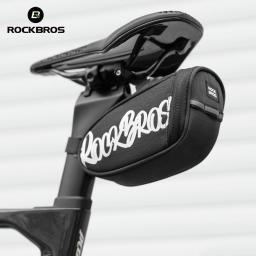 Rockbros bolsa para selim de bicicleta, bolsa traseira de nylon à prova d'água portátil para selim de bicicleta de estrada mtb, bolsa de armazenamento traseira - Image 3