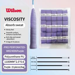 15/pcs wilson overgrip original anti deslizamento raquete de tênis sweatband apertos padel absorção de choque aperto fita acessórios de treinamento - Image 6