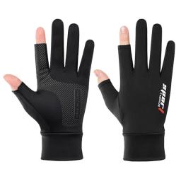 Luvas touch screen, secagem rápida, respirável, elástico, proteção solar, para esportes, pesca, ciclismo, treino, aptidão, ginásio, condução - Image 5